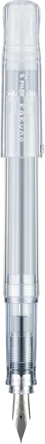 PILOT Kakuno Fountain Pen, Clear Barrel, Extra Fine Nib (10816)