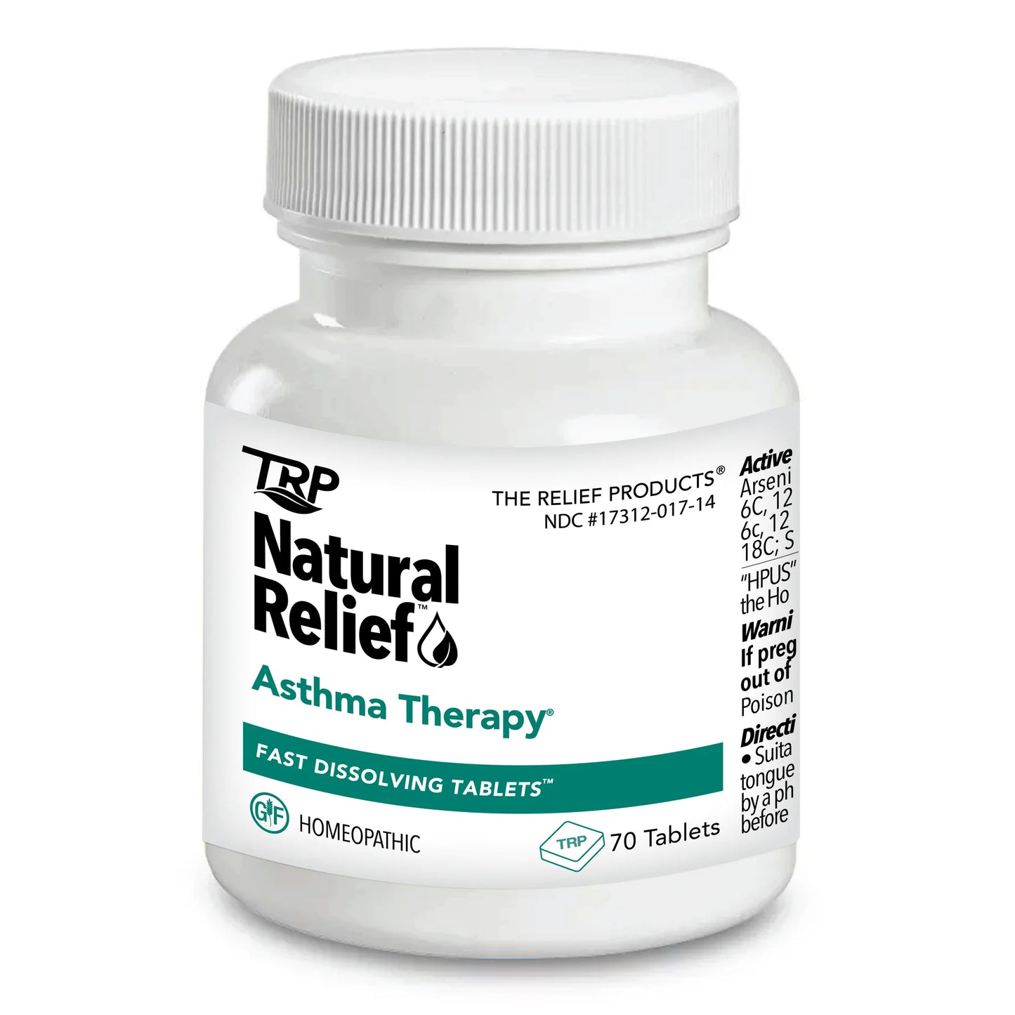 The Relief Products, Natural Relief, Asthma Therapy, 70 Tabs