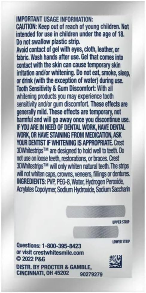 Crest 3D Whitestrips Luminous Levels 9 Whiter Teeth Whitening Kit, 10 Treatments, 20 Count