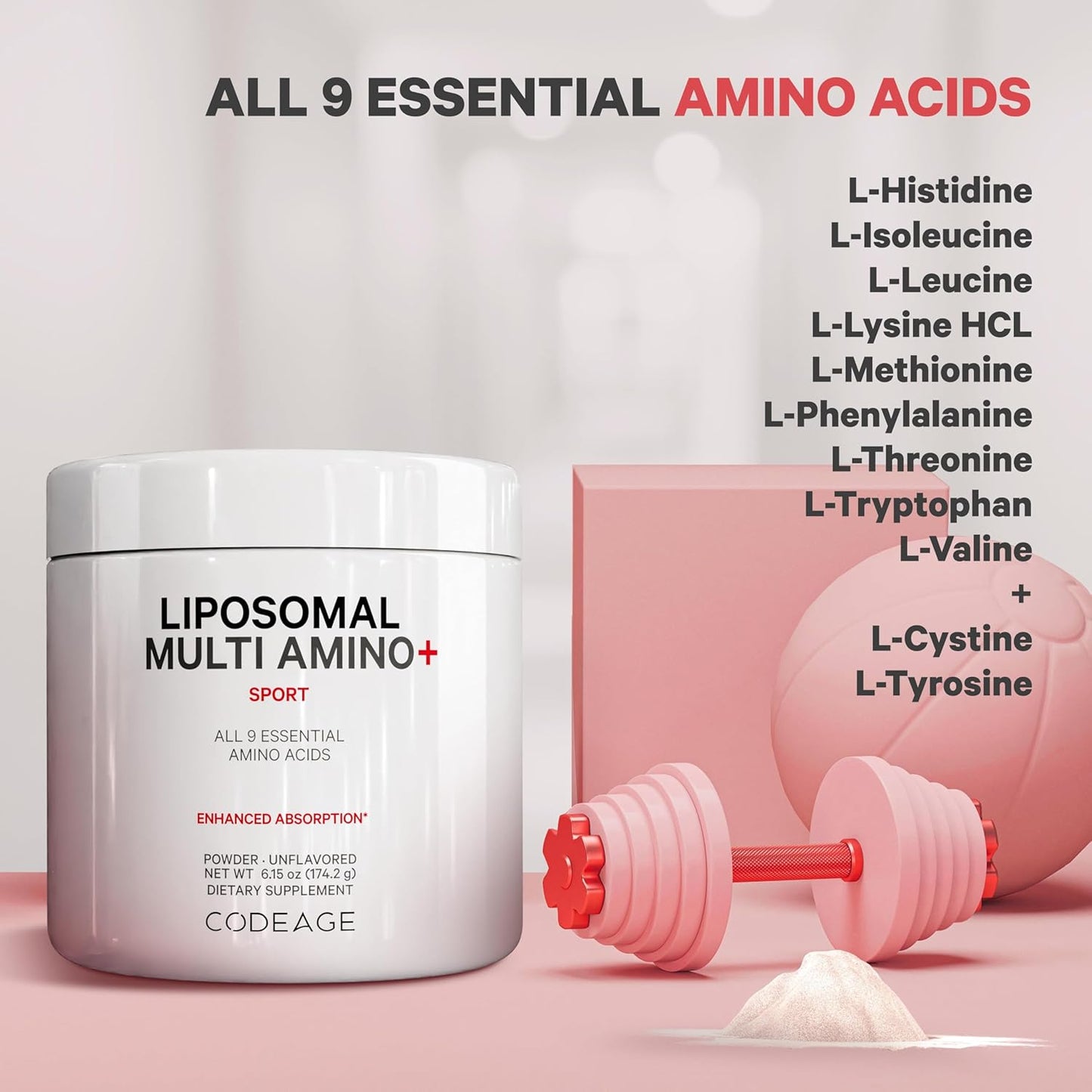 Codeage, Liposomal Multi Amino+, Sport, 240 Vegetable Capsules
