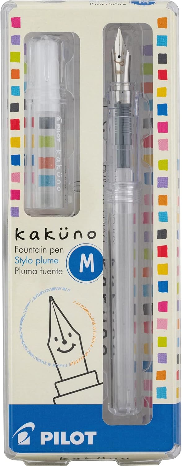 PILOT Kakuno Fountain Pen, Clear Barrel, Extra Fine Nib (10816)