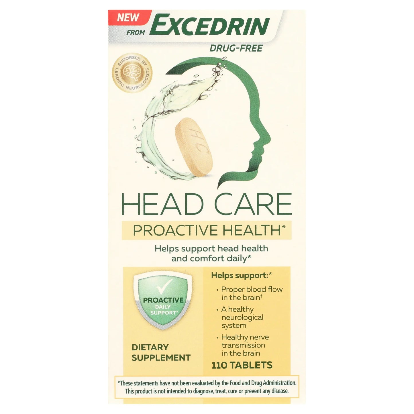 Excedrin HEAD CARE PROACTIVE HEALTH DIETARY SUPPLEMENT TO SUPPORT HEAD HEALTH AND COMFORT DAILY