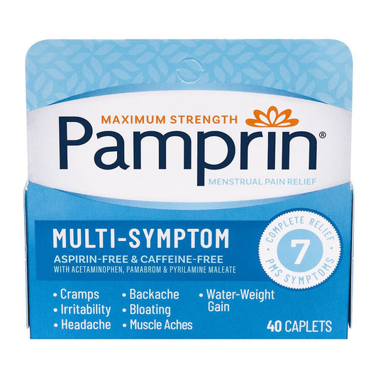 Pamprin Max Strength Multi Symptom Menstrual Relief Tablets, 40 Ea