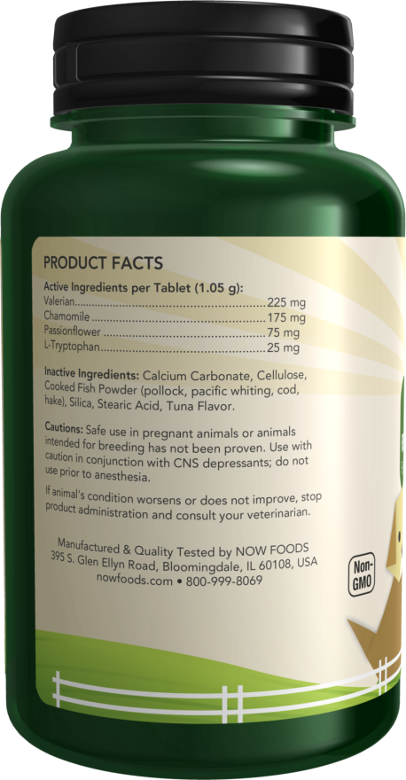 Pet Relaxant Chewable Tablets for Dogs & Cats 90 Chewables