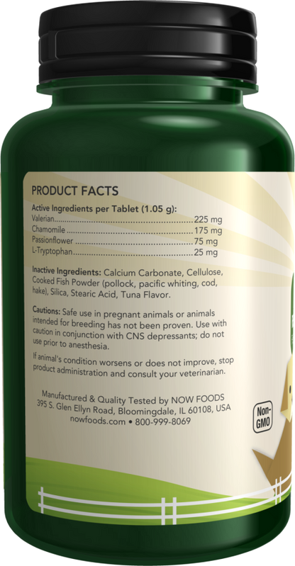 Pet Relaxant Chewable Tablets for Dogs & Cats 90 Chewables