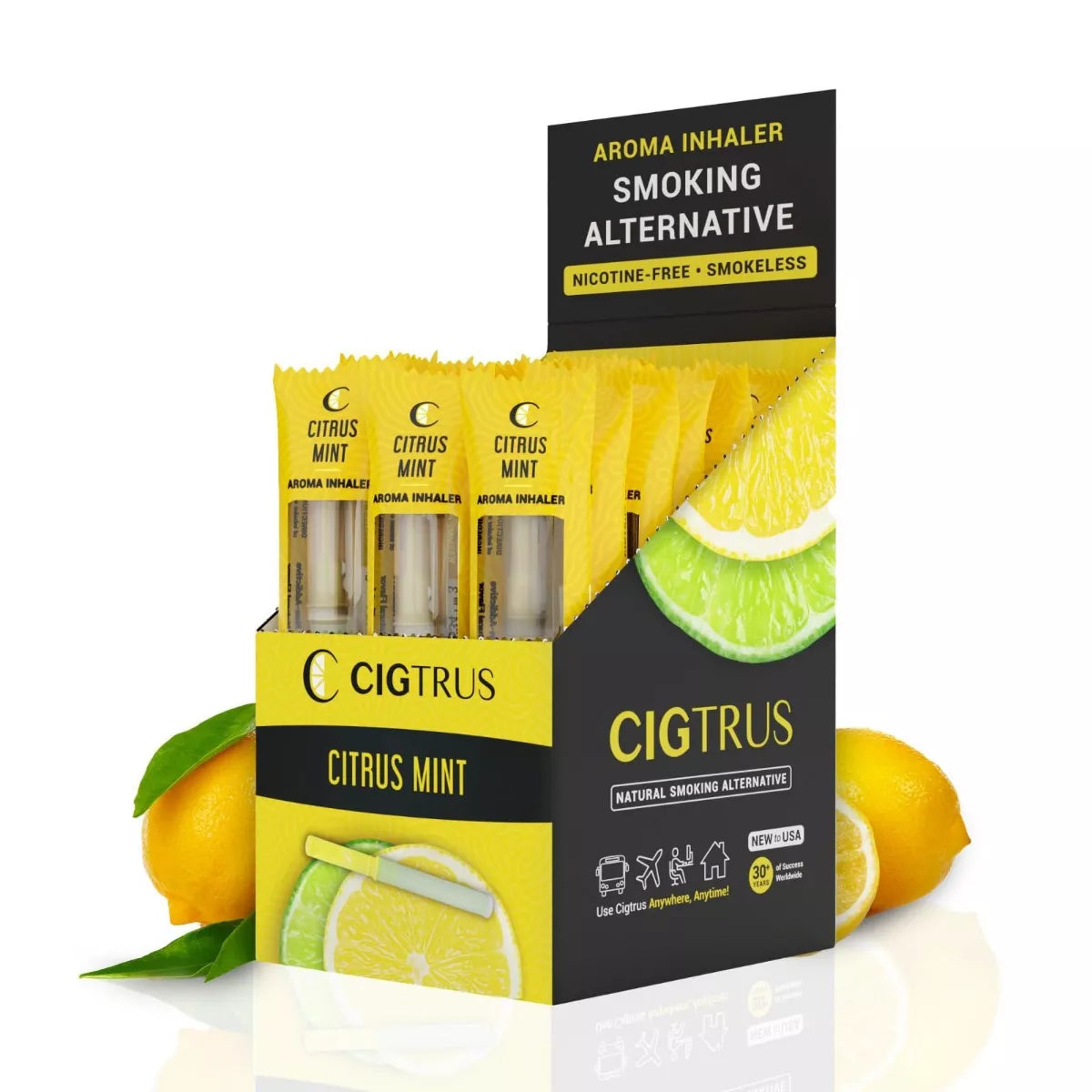Cigtrus Oral Fixation Flavored Air Inhaler, Natural Habit Replacement, Stress Relief, 20 Pack