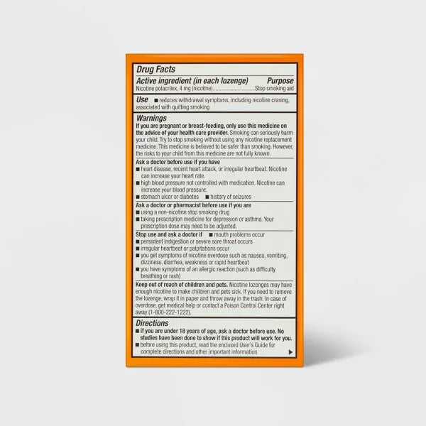 Nicotine 4mg Mini Lozenge - Citrus - 81ct - up&up