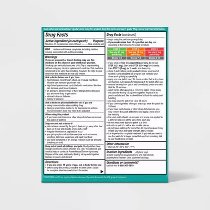 Nicotine Stop Smoking Aid Clear Patches Clear Step 1 - up&up