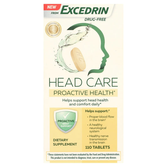 Excedrin HEAD CARE PROACTIVE HEALTH DIETARY SUPPLEMENT TO SUPPORT HEAD HEALTH AND COMFORT DAILY
