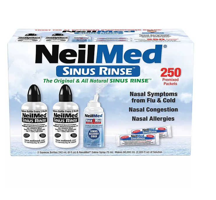 NeilMed Sinus Relief Rinse Kit with Premixed Packets 250 ct.