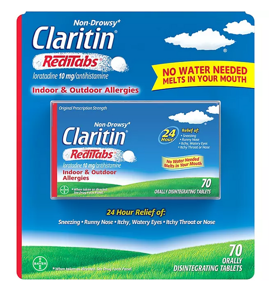 Claritin 24 Hour Non-Drowsy Allergy Medicine RediTabs 70 ct.