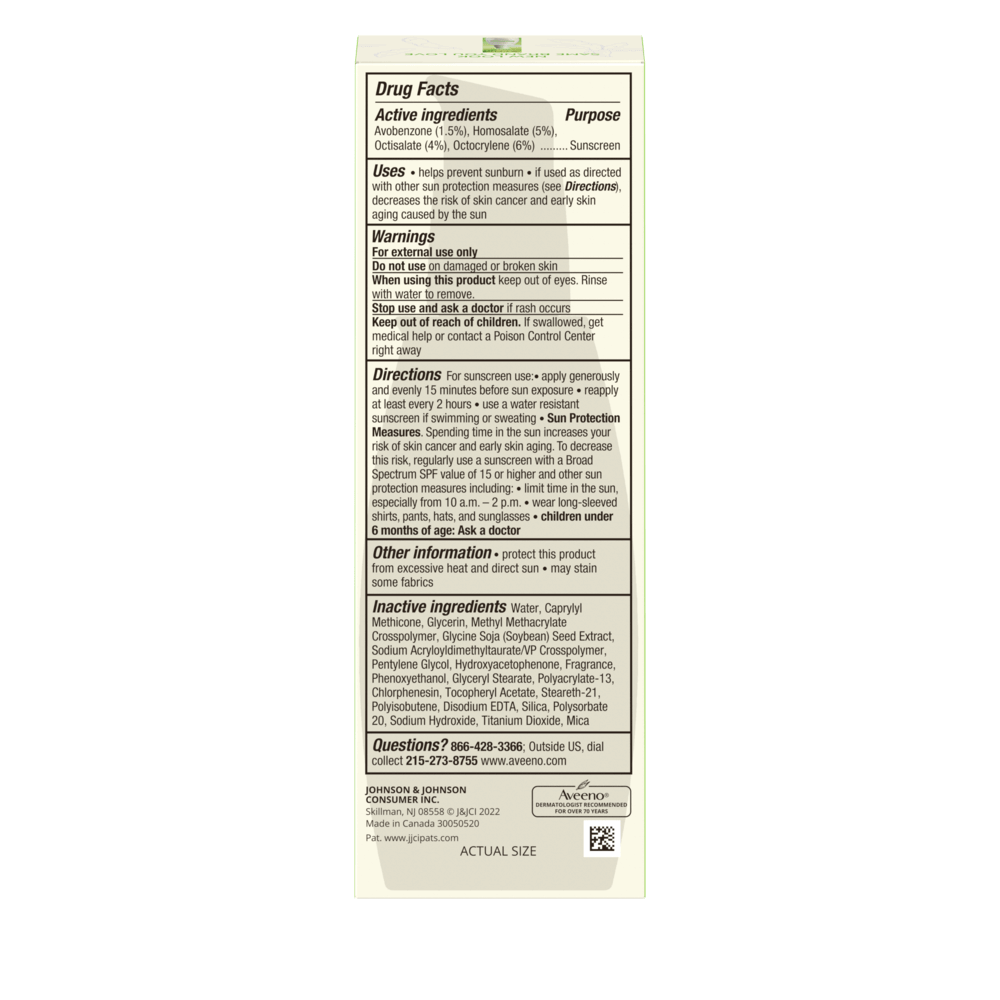 aveeno  Positively Radiant®  Daily Face Moisturizer Broad Spectrum SPF 30