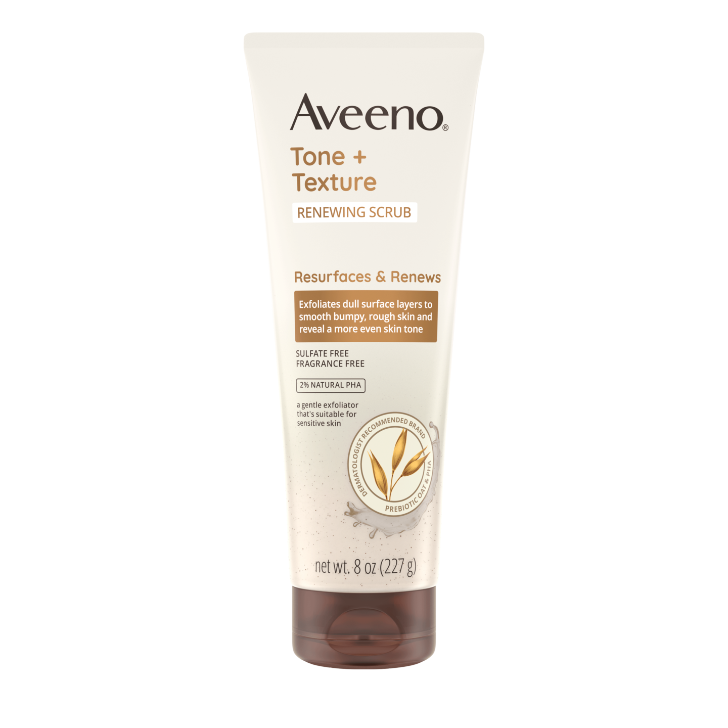 aveeno Tone + Texture  Renewing Body Scrub, Fragrance-Free